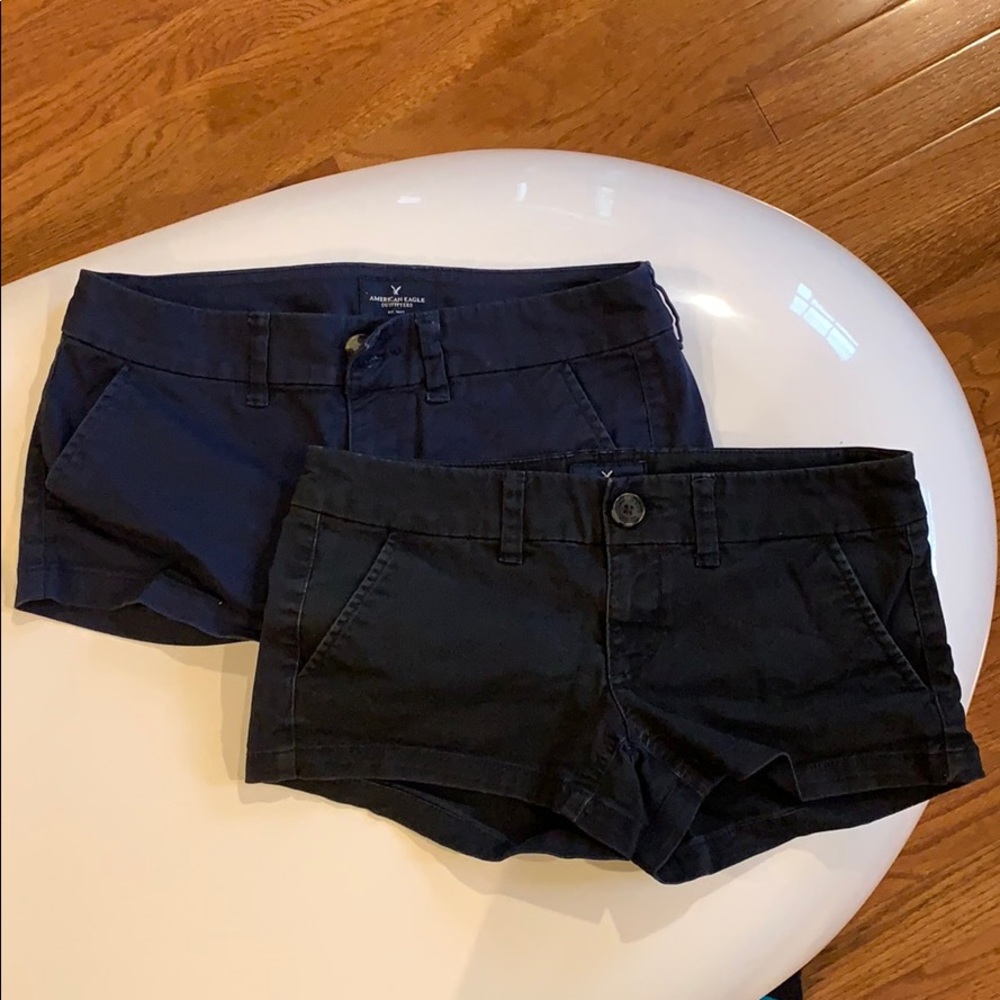 American eagle shortie shorts - black and navy